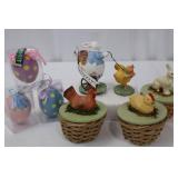 Midwest of Cannon Falls Exclusive Design Easter Figurine Set - 4-Piece on Wicker Basket Pedestals Midwest of Cannon Falls Exclusive Design Easter Figurine Set - 4-Piece on Wicker Basket Pedestals