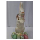 Enesco Special Delivery Easter Bunny Figurine With Egg Basket - 2001 Made in China Enesco Special Delivery Easter Bunny Figurine With Egg Basket - 2001 Made in China