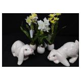 Ashland White Bunny Tabletop Decor - Easter Figurines (Lot of 2) Ashland White Bunny Tabletop Decor - Easter Figurines (Lot of 2)