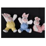 Wooden Easter Bunny Set - Large 10-1/2 in Standing Bunny, 4 in Reclining, 3 Mini Bunnies, 9 in Carrot Wooden Easter Bunny Set - Large 10-1/2 in Standing Bunny, 4 in Reclining, 3 Mini Bunnies, 9 in Carrot