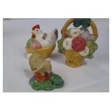 Ceramic Easter Bunny Figurines Lot - 2 Tall Brown Bunnies, 6 Eggs, 2 Kittens, Bunny & Rabbit Minis Ceramic Easter Bunny Figurines Lot - 2 Tall Brown Bunnies, 6 Eggs, 2 Kittens, Bunny & Rabbit Minis