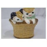 Ceramic Easter Bunny Figurines Lot - 2 Tall Brown Bunnies, 6 Eggs, 2 Kittens, Bunny & Rabbit Minis Ceramic Easter Bunny Figurines Lot - 2 Tall Brown Bunnies, 6 Eggs, 2 Kittens, Bunny & Rabbit Minis