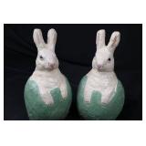 Tall Bunny Easter Figurine with Basket - 2 Bunny Eggs & 3 Decor Eggs (6-Piece Set) Tall Bunny Easter Figurine with Basket - 2 Bunny Eggs & 3 Decor Eggs (6-Piece Set)