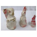 Vintage Ceramic Bunny Planter Trio - Large/Medium/Small (6x5, 6x2, 3 3/4 x 1 3/4) Vintage Ceramic Bunny Planter Trio - Large/Medium/Small (6x5, 6x2, 3 3/4 x 1 3/4)