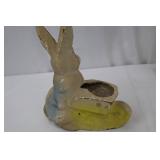 Vintage Ceramic Bunny Planter - Hollow Interior, Yellow Base Vintage Ceramic Bunny Planter - Hollow Interior, Yellow Base