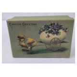 Vintage Easter Greeting Box Set - 3 Decorative Boxes & 6 Pastel Wooden Eggs Vintage Easter Greeting Box Set - 3 Decorative Boxes & 6 Pastel Wooden Eggs