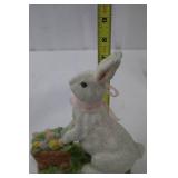 Two Rabbit Adirondack Chairs - Blue & Pink with Easter Decor & Painted Eggs Two Rabbit Adirondack Chairs - Blue & Pink with Easter Decor & Painted Eggs