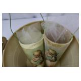 Decorative Easter Tin Buckets with Ribbon Handles - Duck & Chick Prints Gift Set Decorative Easter Tin Buckets with Ribbon Handles - Duck & Chick Prints Gift Set