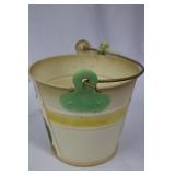 Decorative Easter Tin Buckets with Ribbon Handles - Duck & Chick Prints Gift Set Decorative Easter Tin Buckets with Ribbon Handles - Duck & Chick Prints Gift Set