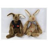 Pair of Plush Bunny Rabbits with Outfits (Lot of 2) Pair of Plush Bunny Rabbits with Outfits (Lot of 2)