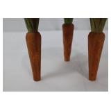 Wooden Rabbit on Cart with Metal Wheels - Folk Art Pull Toy & Round Table Wooden Rabbit on Cart with Metal Wheels - Folk Art Pull Toy & Round Table