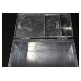 Garden Tools - Galvanized Toolbox with 2 Green-Handled Hand Trowels (Lot of 3) Garden Tools - Galvanized Toolbox with 2 Green-Handled Hand Trowels (Lot of 3)