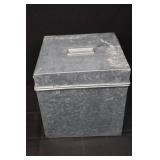 Potting Soil Box - Vintage Galvanized Steel with Watering Can & Seedling Pots Potting Soil Box - Vintage Galvanized Steel with Watering Can & Seedling Pots