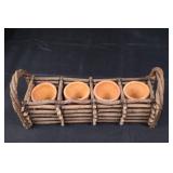 Potting Soil Box - Vintage Galvanized Steel with Watering Can & Seedling Pots Potting Soil Box - Vintage Galvanized Steel with Watering Can & Seedling Pots