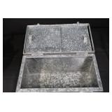 Galvanized Garden Tools Box - Seed Packet Bucket, Carrot Decor & Tiny Birdhouse Galvanized Garden Tools Box - Seed Packet Bucket, Carrot Decor & Tiny Birdhouse