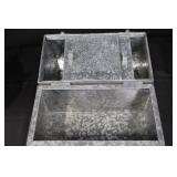 Galvanized Garden Tools Box - Seed Packet Bucket, Carrot Decor & Tiny Birdhouse Galvanized Garden Tools Box - Seed Packet Bucket, Carrot Decor & Tiny Birdhouse