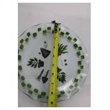 Garden Decor Set: 10 9-Inch Glass Plates, Carrot Print Frame, Brown Metal Watering Can with Tubes Garden Decor Set: 10 9-Inch Glass Plates, Carrot Print Frame, Brown Metal Watering Can with Tubes