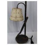 Desk Lamp with Shovel Accent - Vintage Industrial Cream Shade Desk Lamp with Shovel Accent - Vintage Industrial Cream Shade