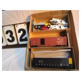 2 Rail Cars and Miniature Trucks
