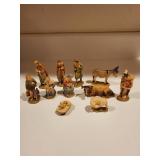 Collection of Vintage Wooden Christmas Nativity Sets and ANRI Italy Figures