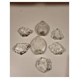 Maleras Sweden Full Lead Crystal Paperweight Set with Animal and Eskimo Motifs