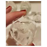 Maleras Sweden Full Lead Crystal Paperweight Set with Animal and Eskimo Motifs