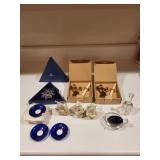 Holiday Decor Collection with Swarovski Ornament, Skultuna Angels, and Figurines