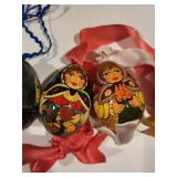 collection of painted eggs