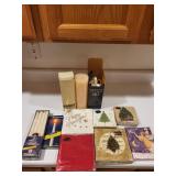 Lot of Holiday Candles and Christmas Paper Napkins