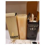 Lot of Holiday Candles and Christmas Paper Napkins