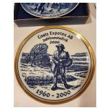 Set of 4 Danish Blue Christmas Collector Plates with Box, 1969-2000