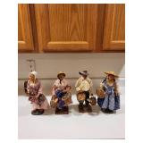 Set of 4 Santons d'Art B. Eygazier Provence Figurines