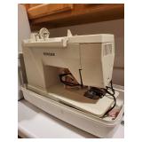Singer Sewing Machine with Case, Thread, Notions, and Accessories Lot