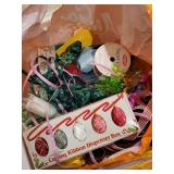Large Lot of Gift Wrapping Supplies With Ribbons, Tissue Paper, Shreds and Boxes