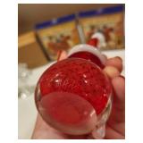 Set of 5 Swedish Handmade Crystal Figurines by Lindshammar and Santa Decorations