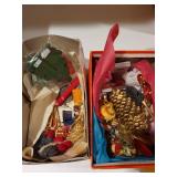 Collection of Vintage Christmas Ornaments Including Steinbach West Germany Figures