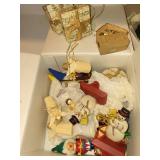 Collection of Vintage Christmas Ornaments Including Steinbach West Germany Figures