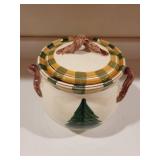 Vietri Old St. Nick Biscotti Jar Hand-Painted Ceramic with Lid