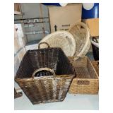Assorted Wicker Storage and Picnic Baskets Collection