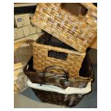 Assorted Wicker Storage and Picnic Baskets Collection