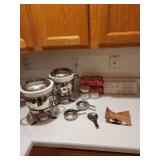 Ruffoni Stainless-Steel Fondue Pot Set with Accessories and Home Touch Deluxe Steamer