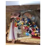Large Collection of Dollhouse Figures and Accessories in Storage Bins