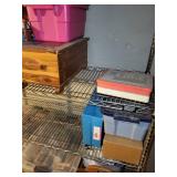 Large Collection of Dollhouse Figures and Accessories in Storage Bins