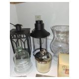 Collection of Decorative Candle Holders, Lanterns, Votive Candles, and Home Decor Accents