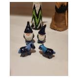 Handcrafted African Nativity Scene with Beadwork and Ceramic Figures