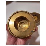 Set of 3 Swedish R&B Lotta Horn Brass Candle Holders with Case