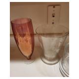 Collection of Scandinavian Art Glass Vases and Orrefors Ice Bucket