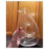 Set of 2 Glass Pitchers - Skruf Sweden Handcrafted and Frosted Glass