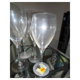 Large Collection  of Christofle Crystal Wine Glasses Stemware Set