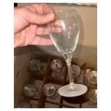 Large Collection  of Christofle Crystal Wine Glasses Stemware Set